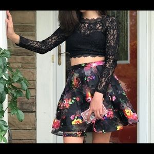 Two piece floral dress